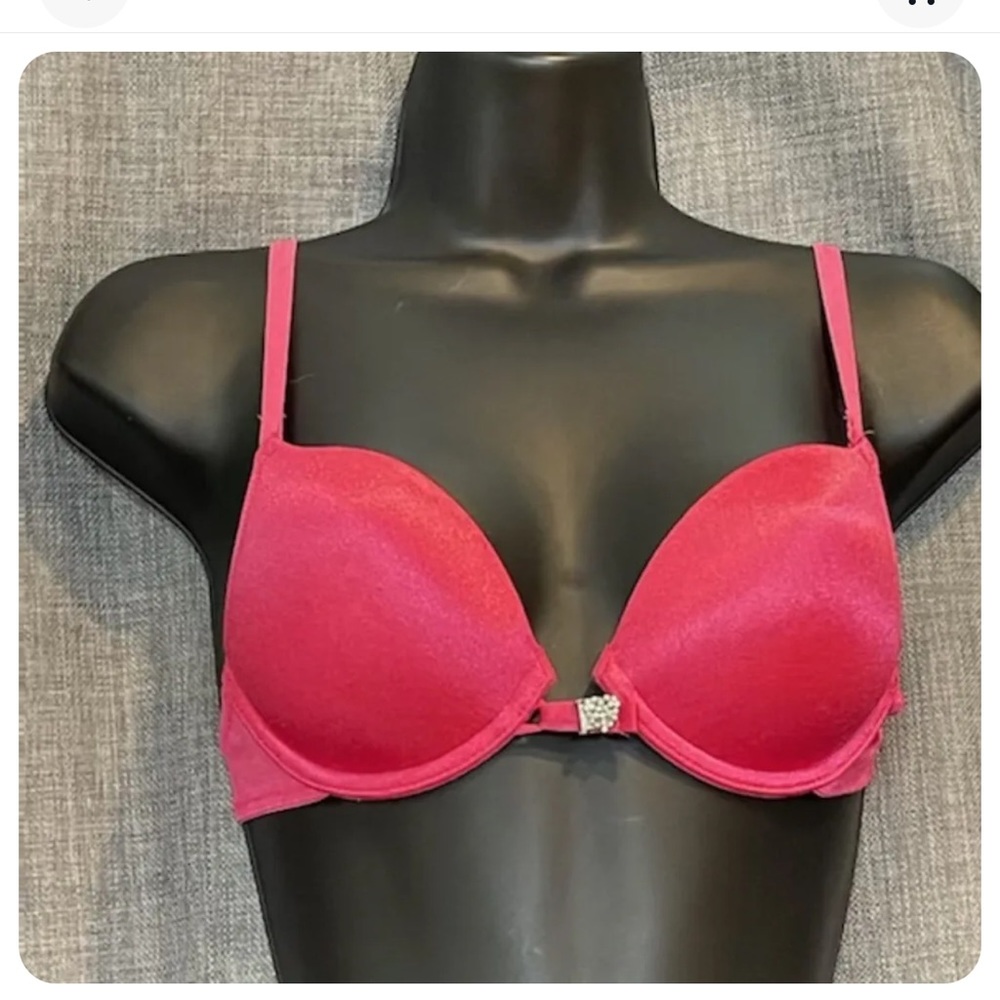 Victorias Secret Pretty Little Things Red Push-Up Bra Size 32B